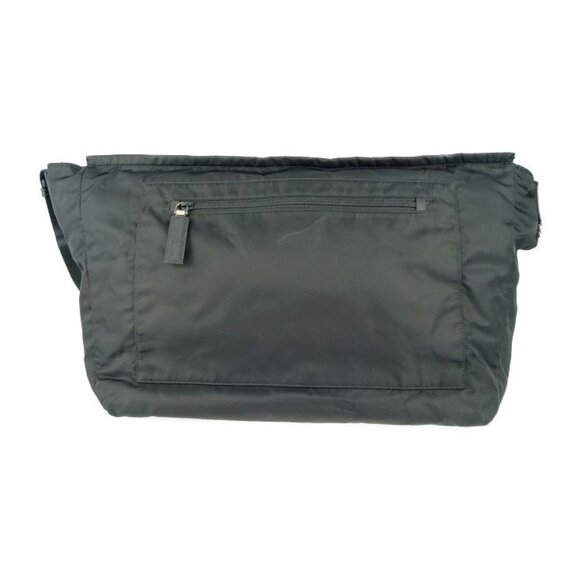 Prada Shoulder Bag Messenger Bag 2 Vd013 Black Nylon Leather Flap - Picture 3 of 10